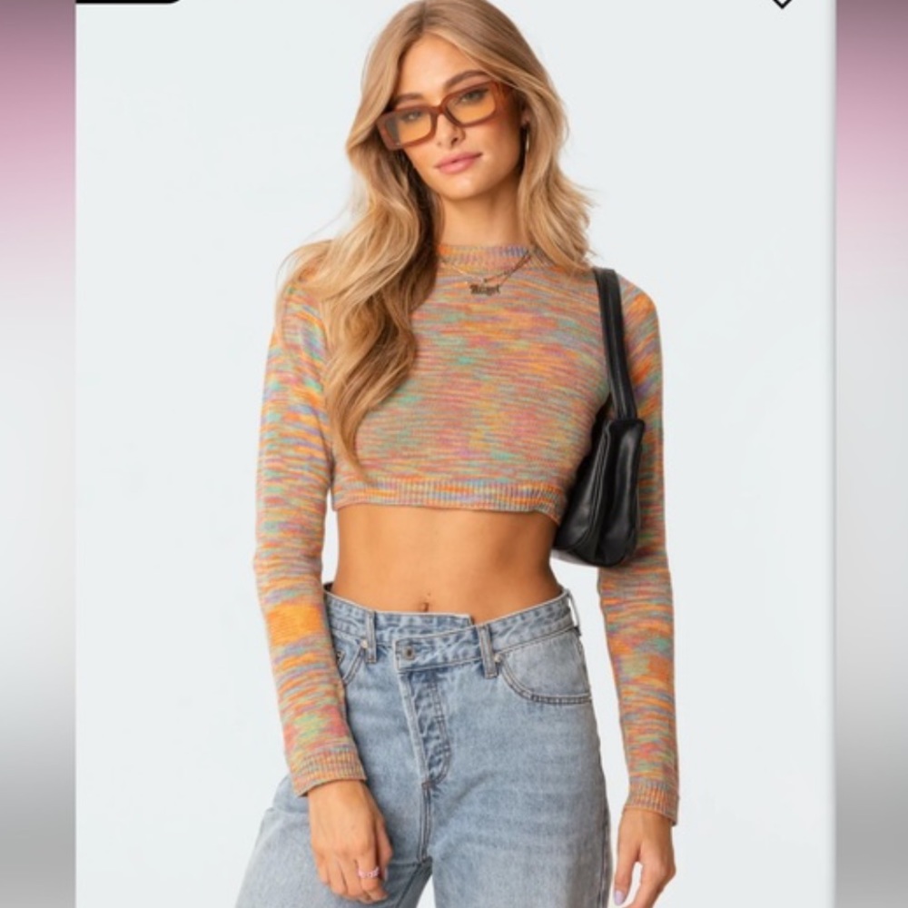 EDIKTED cropped open back sweater
